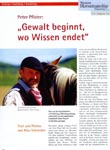 Gewalt beginnt wo Wissen endet (Western Horsemanship Magazine Juli/August 2001) 1/3